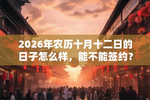 2026年农历十月十二日的日子怎么样，能不能签约？