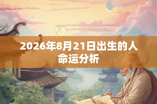 2026年8月21日出生的人命运分析 2026年8月21日出生的人命运分析