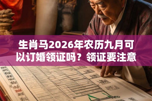 生肖马2026年农历九月可以订婚领证吗？领证要注意什么？
