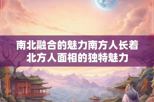 南北融合的魅力南方人长着北方人面相的独特魅力