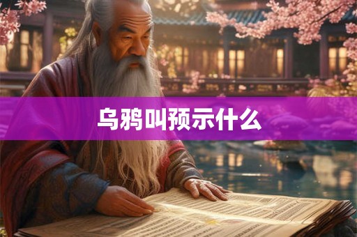 乌鸦叫预示什么