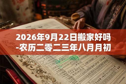 2026年9月22日搬家好吗-农历二零二三年八月月初八日五行属什么日