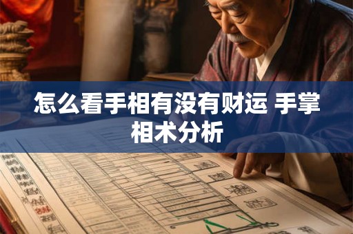 怎么看手相有没有财运 手掌相术分析