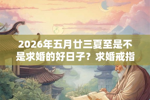2026年五月廿三夏至是不是求婚的好日子？求婚戒指怎么选？