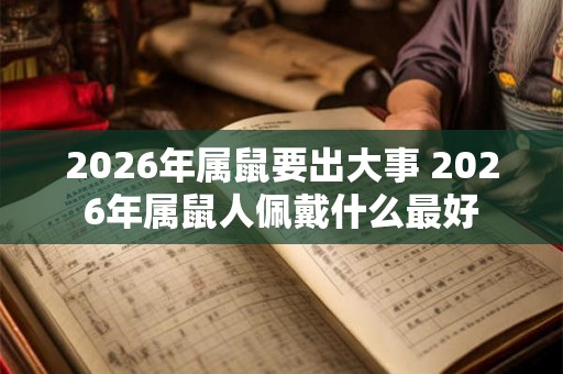 2026年属鼠要出大事 2026年属鼠人佩戴什么最好