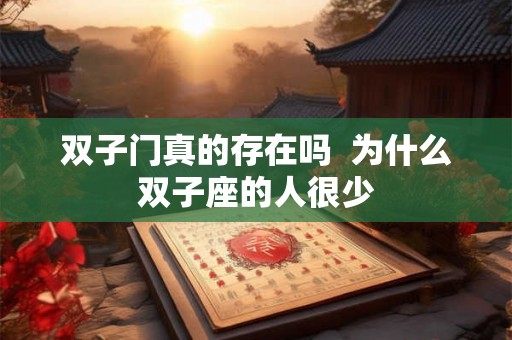 双子门真的存在吗  为什么双子座的人很少