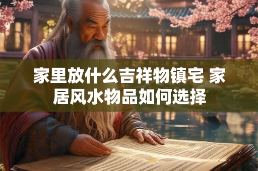 家里放什么吉祥物镇宅 家居风水物品如何选择