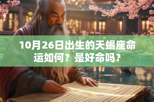 10月26日出生的天蝎座命运如何？是好命吗？