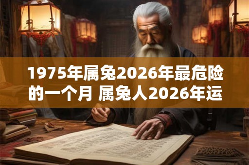 1975年属兔2026年最危险的一个月 属兔人2026年运势如何