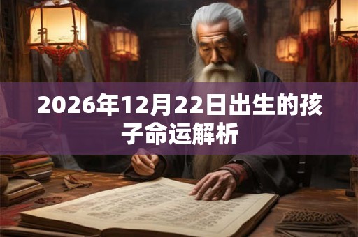 2026年12月22日出生的孩子命运解析
