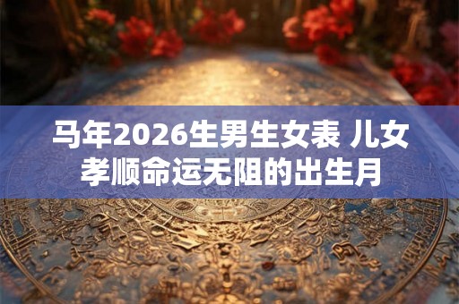 马年2026生男生女表 儿女孝顺命运无阻的出生月