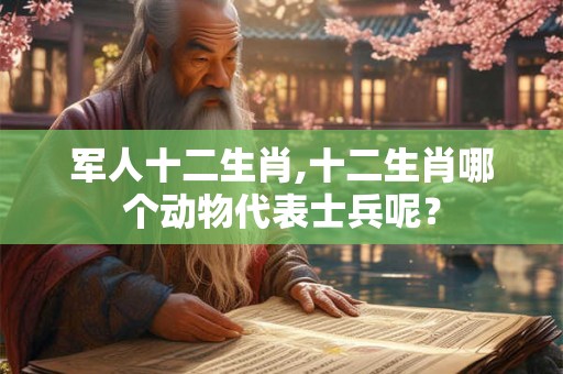 军人十二生肖,十二生肖哪个动物代表士兵呢？