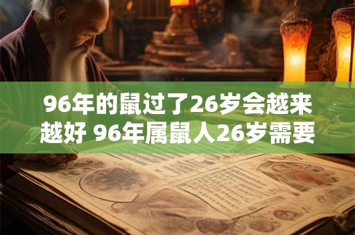 96年的鼠过了26岁会越来越好 96年属鼠人26岁需要注意什么