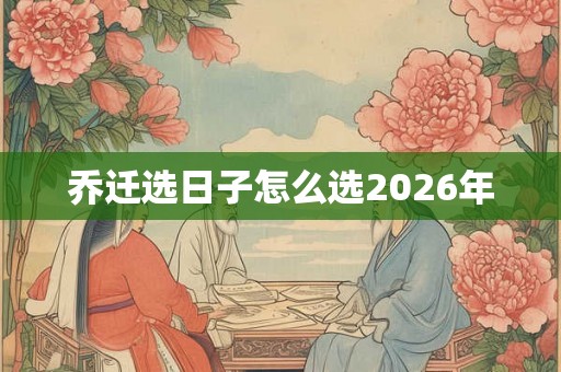乔迁选日子怎么选2026年