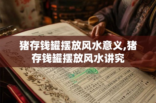 猪存钱罐摆放风水意义,猪存钱罐摆放风水讲究