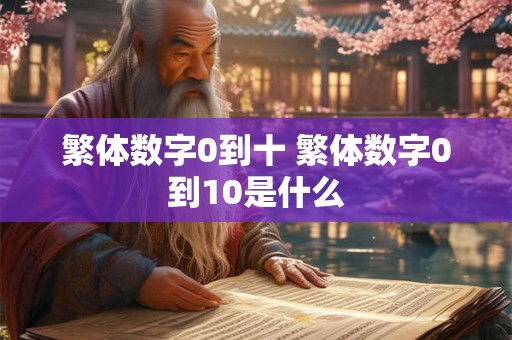 繁体数字0到十 繁体数字0到10是什么