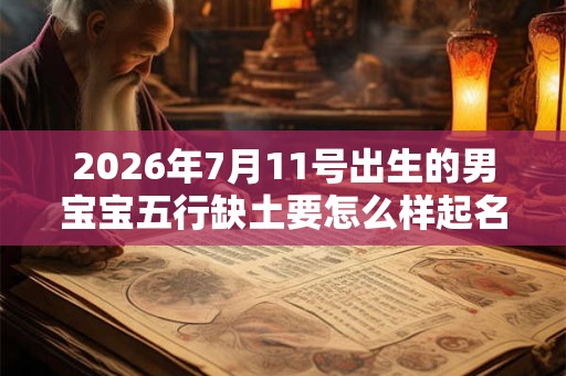 2026年7月11号出生的男宝宝五行缺土要怎么样起名字