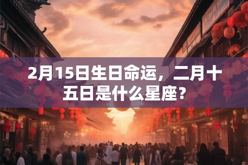 2月15日生日命运，二月十五日是什么星座？