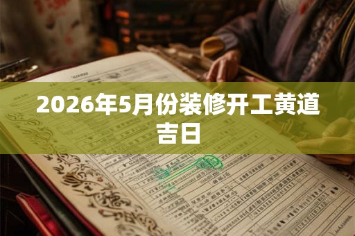 2026年5月份装修开工黄道吉日