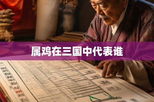 属鸡在三国中代表谁 属鸡在三国中代表谁