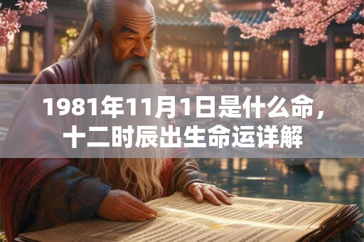 1981年11月1日是什么命，十二时辰出生命运详解