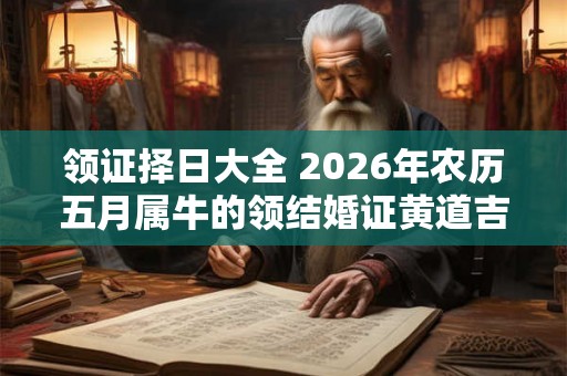 领证择日大全 2026年农历五月属牛的领结婚证黄道吉日一览表