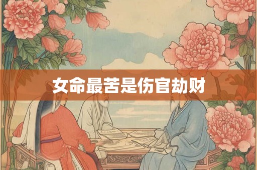 女命最苦是伤官劫财