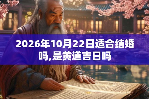 2026年10月22日适合结婚吗,是黄道吉日吗