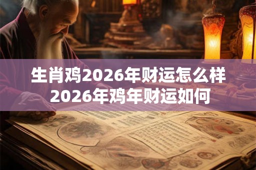 生肖鸡2026年财运怎么样 2026年鸡年财运如何 生肖鸡2026年财运怎么样 2026年鸡年财运如何