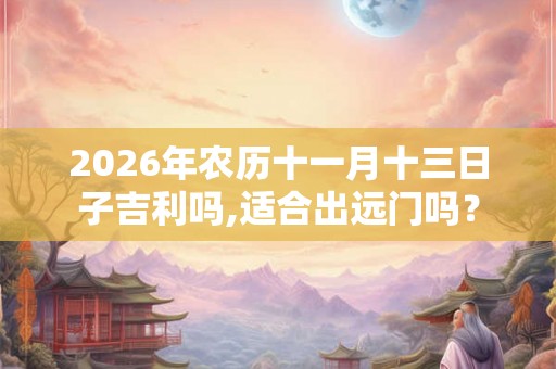 2026年农历十一月十三日子吉利吗,适合出远门吗？