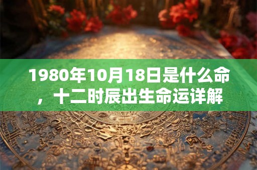1980年10月18日是什么命,十二时辰出生命运详解 1980年10月18日是什么命,十二时辰出生命运详解