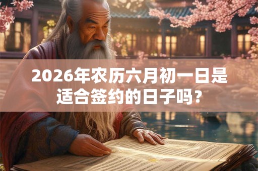 2026年农历六月初一日是适合签约的日子吗？