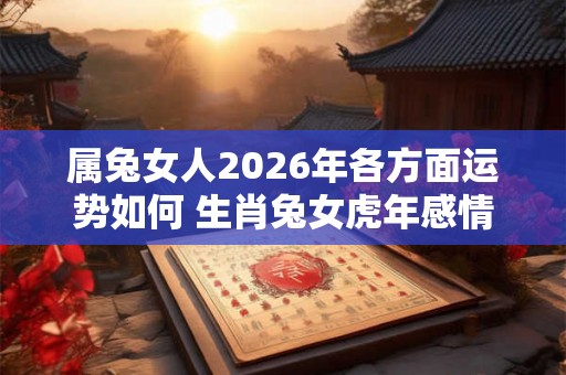 属兔女人2026年各方面运势如何 生肖兔女虎年感情运程