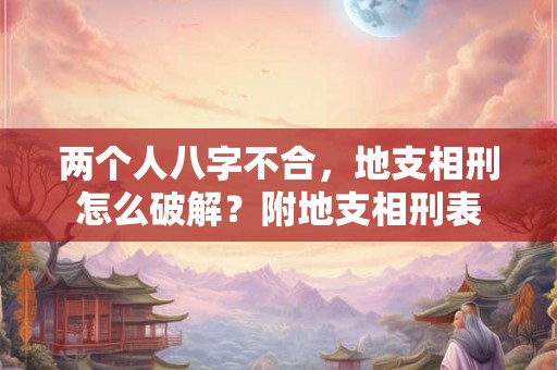 两个人八字不合，地支相刑怎么破解？附地支相刑表