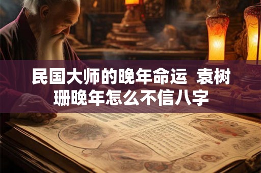 民国大师的晚年命运  袁树珊晚年怎么不信八字