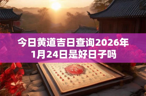 今日黄道吉日查询2026年1月24日是好日子吗