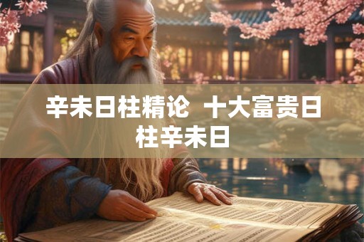 辛未日柱精论  十大富贵日柱辛未日