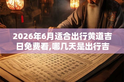 2026年6月适合出行黄道吉日免费看,哪几天是出行吉日 2026年6月适合出行黄道吉日免费看,哪几天是出行吉日