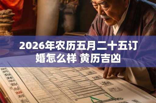 2026年农历五月二十五订婚怎么样 黄历吉凶 2026年农历五月二十五订婚怎么样 黄历吉凶