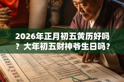 2026年正月初五黄历好吗？大年初五财神爷生日吗？