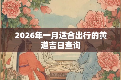 2026年一月适合出行的黄道吉日查询 2026年一月适合出行的黄道吉日查询