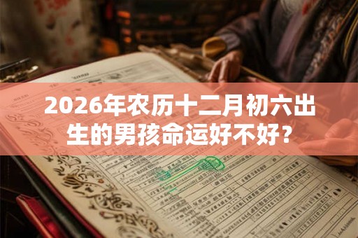 2026年农历十二月初六出生的男孩命运好不好? 2026年农历十二月初六出生的男孩命运好不好?