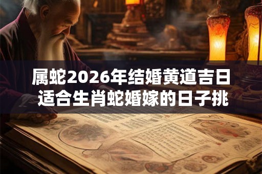属蛇2026年结婚黄道吉日 适合生肖蛇婚嫁的日子挑选