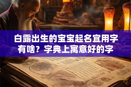 白露出生的宝宝起名宜用字有啥？字典上寓意好的字