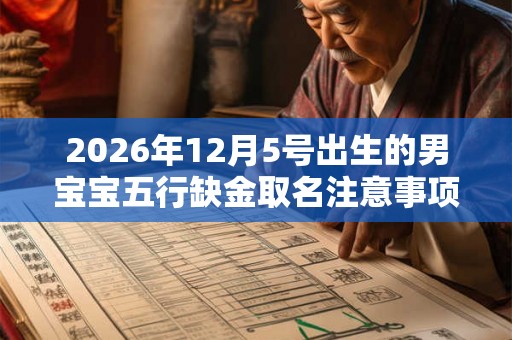 2026年12月5号出生的男宝宝五行缺金取名注意事项