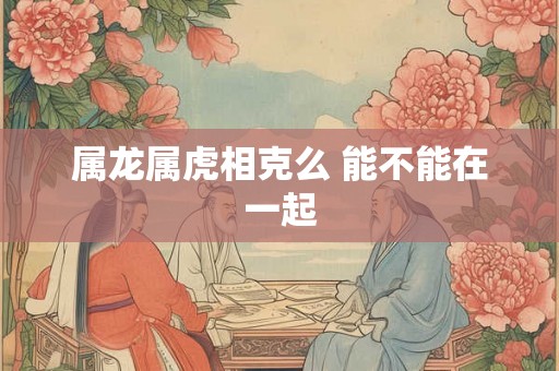 属龙属虎相克么 能不能在一起