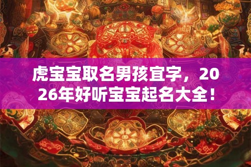 虎宝宝取名男孩宜字，2026年好听宝宝起名大全！