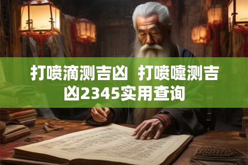 打喷滴测吉凶 打喷嚏测吉凶2345实用查询 打喷滴测吉凶 打喷嚏测吉凶2345实用查询