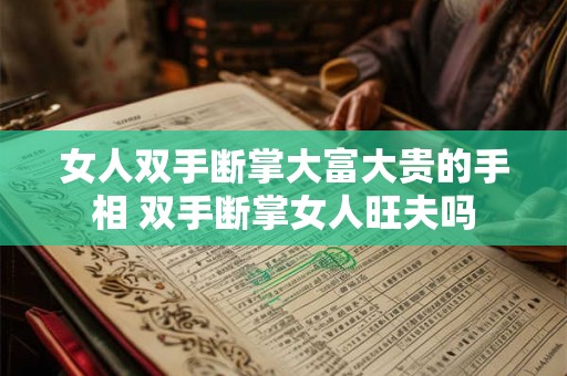 女人双手断掌大富大贵的手相 双手断掌女人旺夫吗