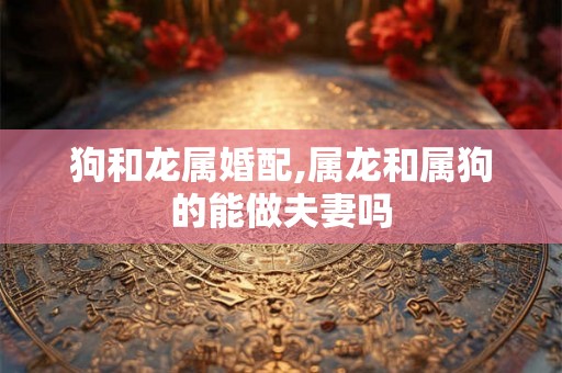 狗和龙属婚配,属龙和属狗的能做夫妻吗